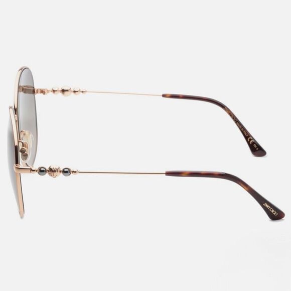 NWT Jimmy Choo Birdie/S sunglasses in gold Havana frame and brown gradient lense main image 7